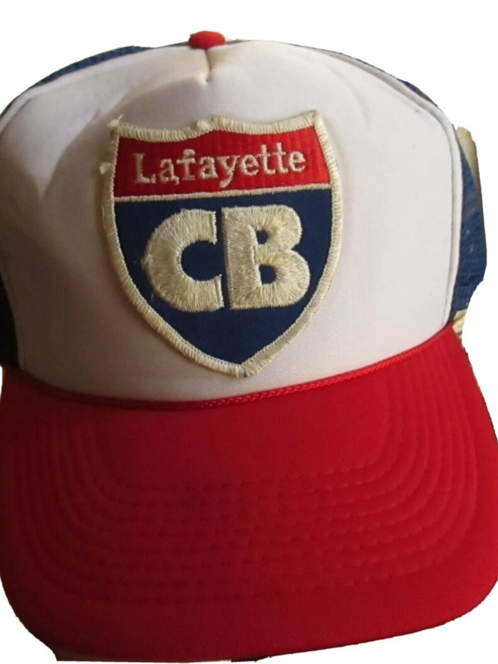 Trucker Hat Snapback Cap  Vtg LAFAYETTE CB C.B. TRUCKER PATCH Cobra Mesh